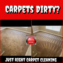Load image into Gallery viewer, 3 room Carpet Cleaning $130 service area Goose Creek,Moncks Corner,Ladson,North Charleston Hanahan,Summerville.