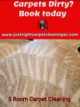 Load image into Gallery viewer, 5 room carpet Cleaning