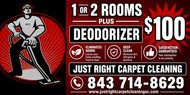 1 or 2 Room Carpet Cleaning $100-Goose Creek Moncks Corner,Ladson,North Charleston