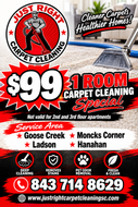 $99 1 room carpet cleaning special Goose Creek Moncks Corner Ladson Hanahan